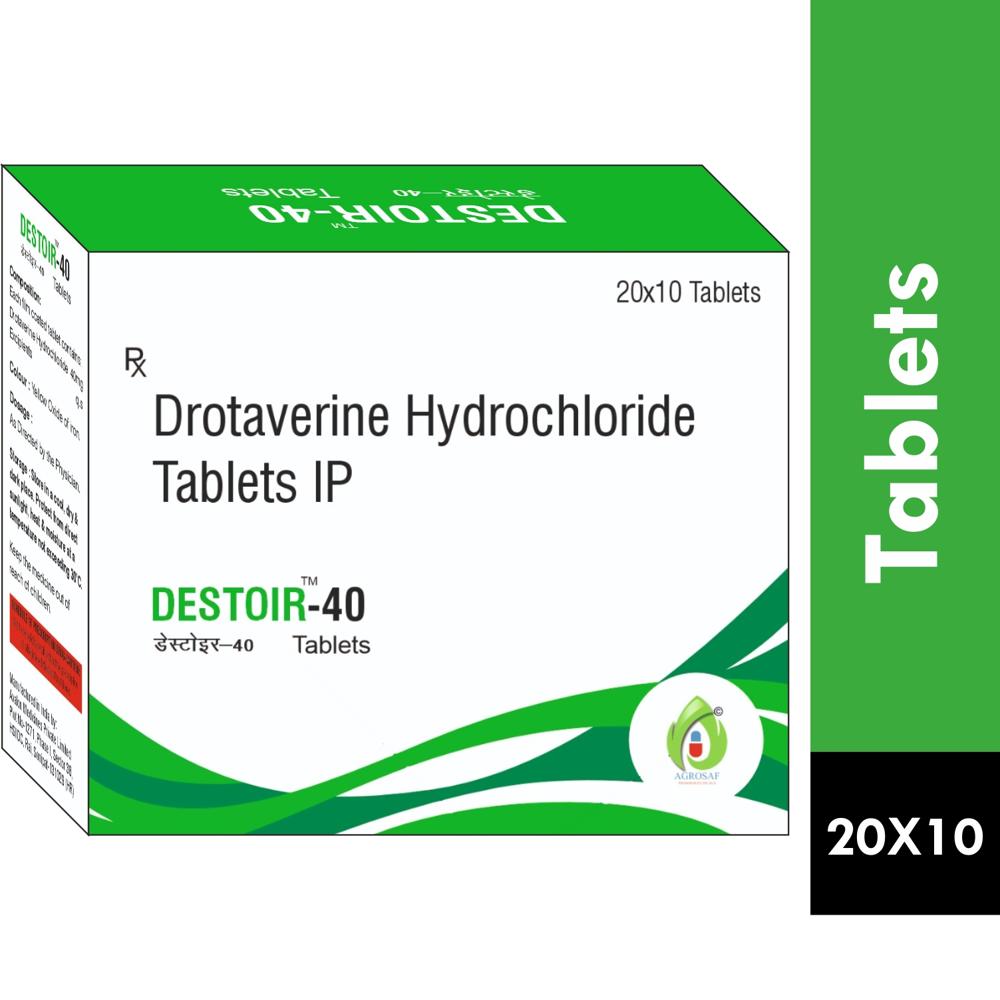 DESTOIR  40 TABLET - Drotaverine (40mg)