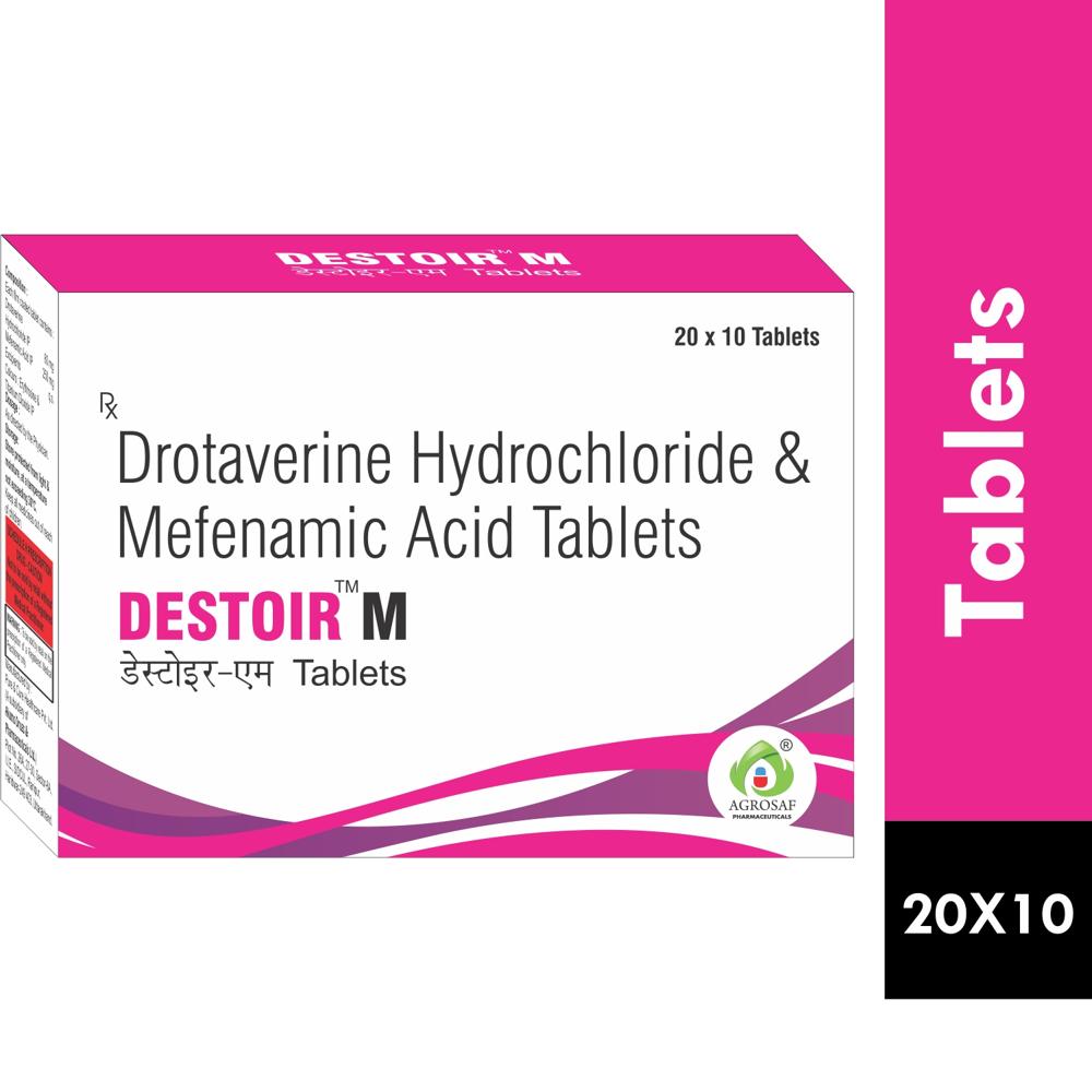DESTOIR M  TAB - DROTAVERINE 80 MG+ MEFENAMIC ACID 250MG