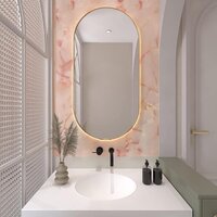 Waterproof Marble Wallpaper Self Adhesive Apricot Pink Vinyl Wall Paper