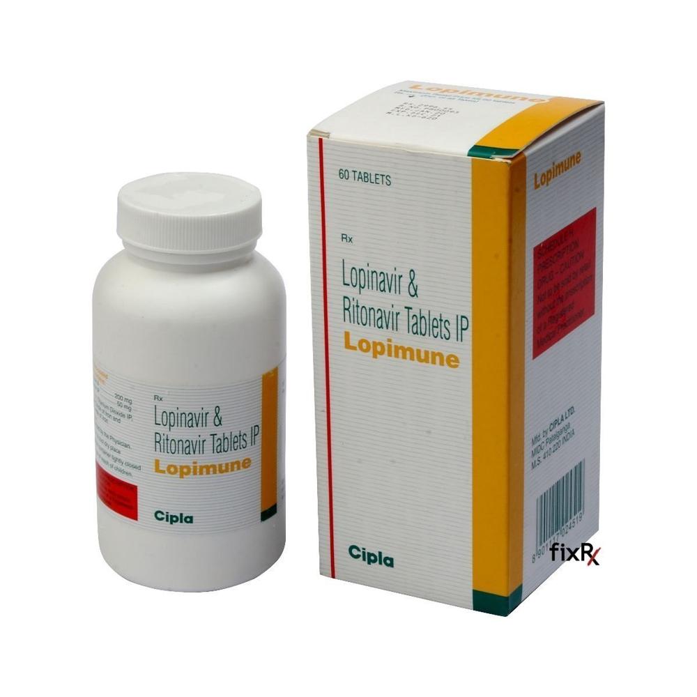 Lopimune  Ritonavir (50mg) + Lopinavir (200mg) Tablet 