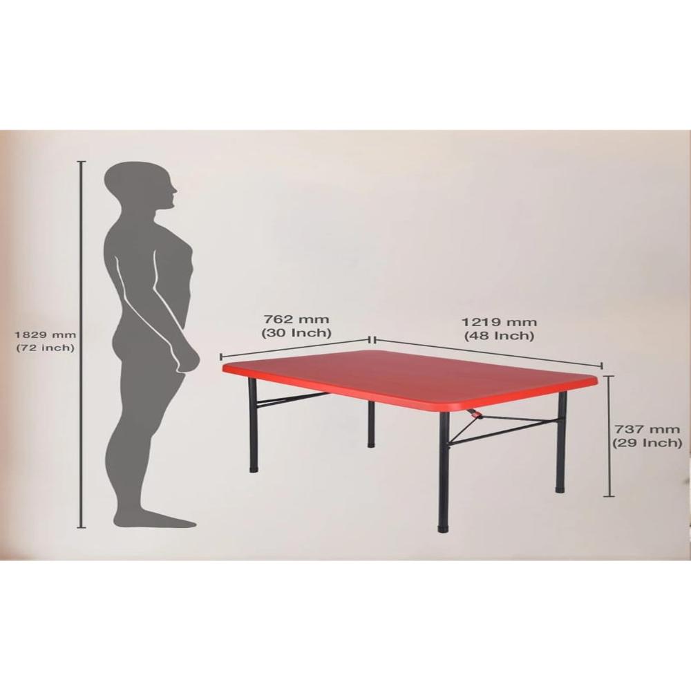 Supreme Swiss Dining Table - Eco-friendly, 762mm Depth X 1220mm Width X 743mm Height | Durable Build, Smooth Finish, Warranty Included
