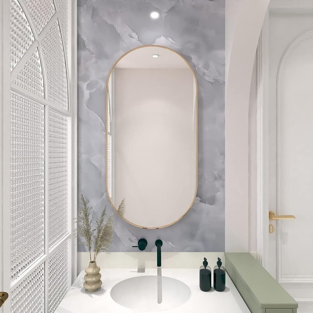 Waterproof Grey Marble Self Adhesive Wallpaper