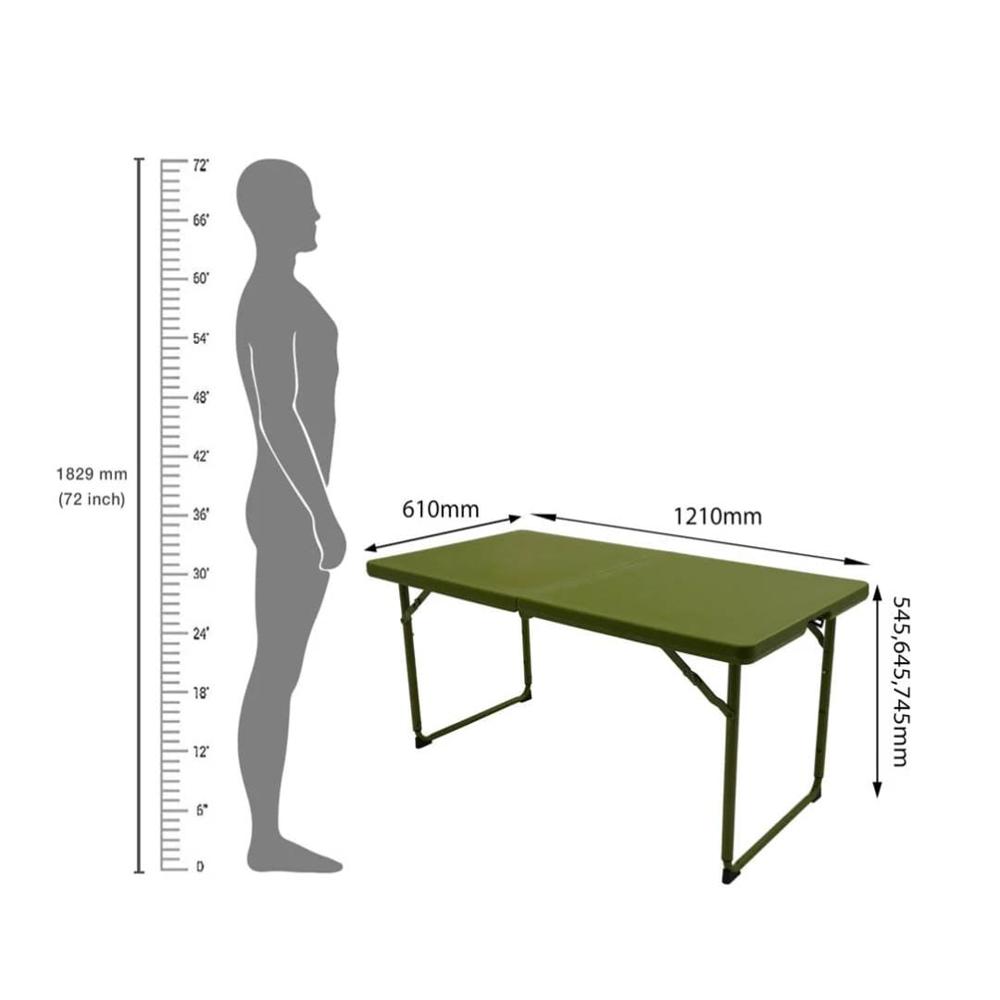 Supreme Congo Dining Table - Eco-friendly Plastic, Multi-height Adjustable | Smooth Finish, Lightweight Design, Sturdy Frame