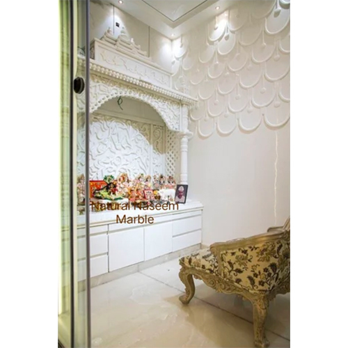 Printed Worship White Marble Temple