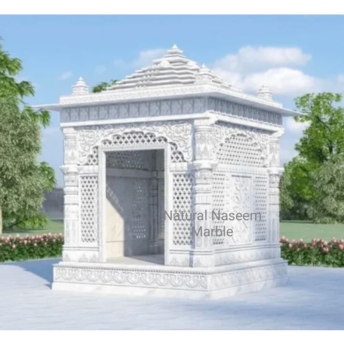 White Marble Stone Outdoor Chatri