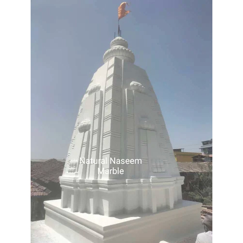 White Marble Stone Temple Shikhar - Pattern: Antique