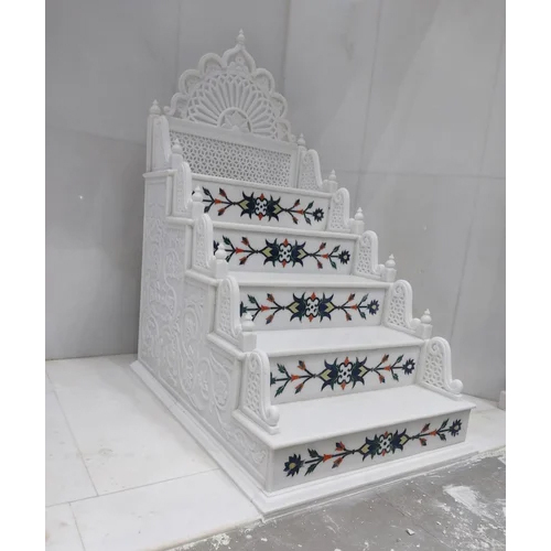 Indoor White Marble Mosque Mimbar