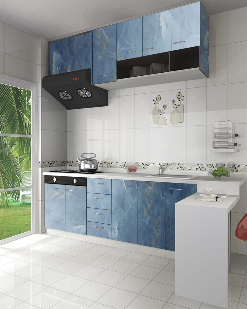 Blue Marble Wallpaper Peel And Stick Waterproof Wallpaper