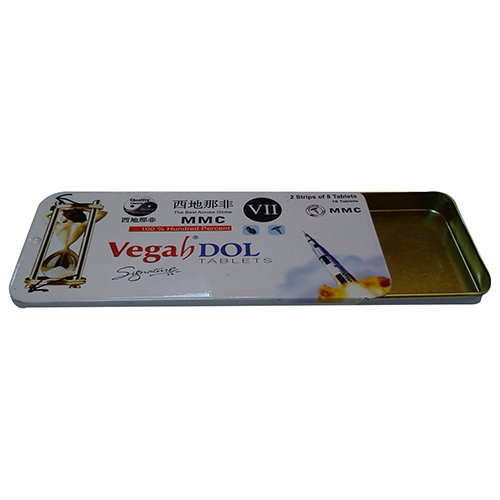 Decorative Tablet Tins With Slide Lid - Color: Multicolor