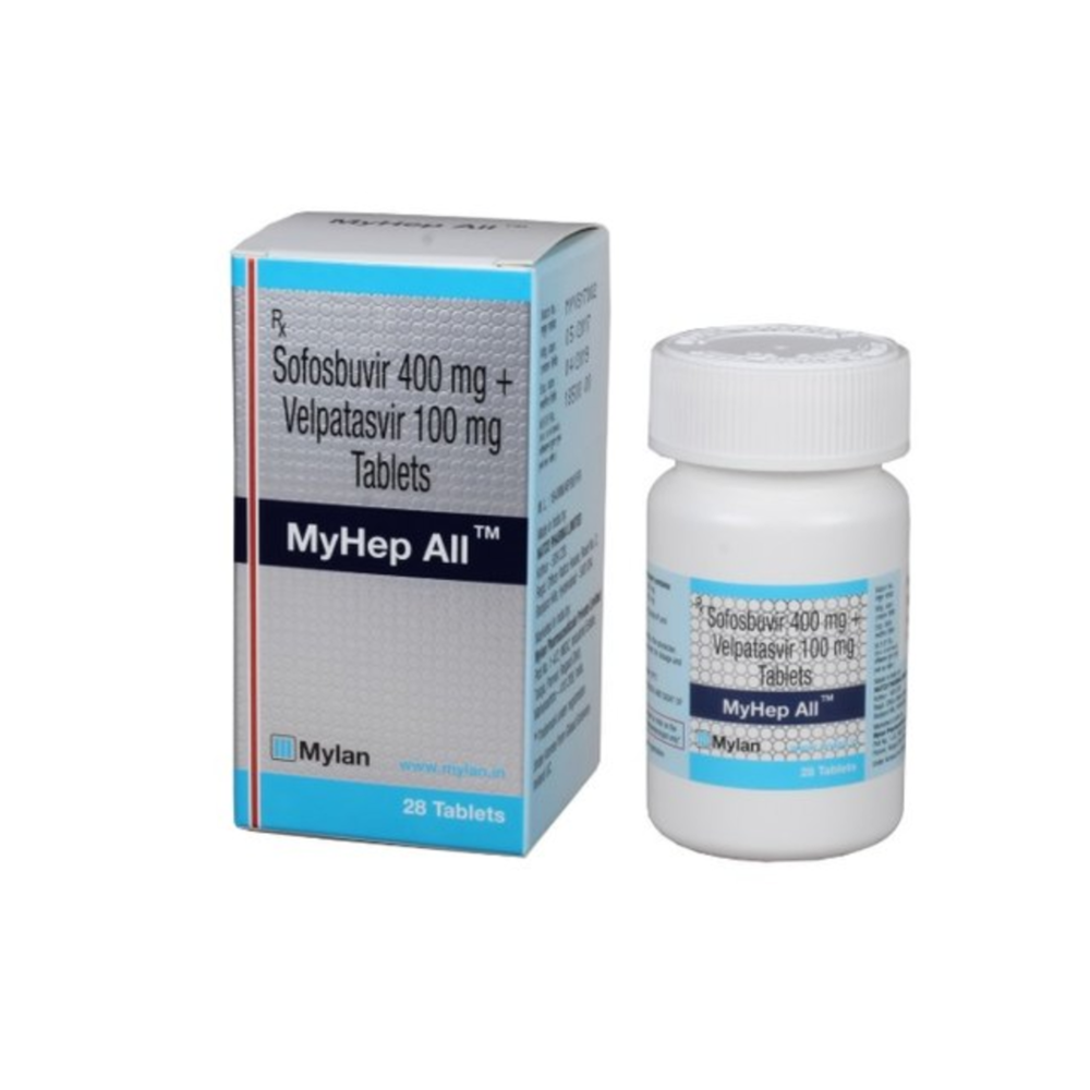 Myhep ALL Sofosbuvir 400mg + Velpatasvir 100mg Tablet 