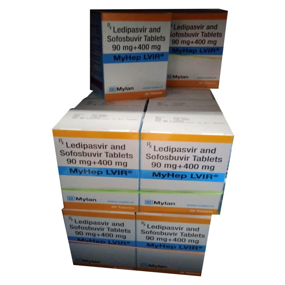 Myhep Lvir Ledipasvir (90mg) + Sofosbuvir (400mg)  Tablet 
