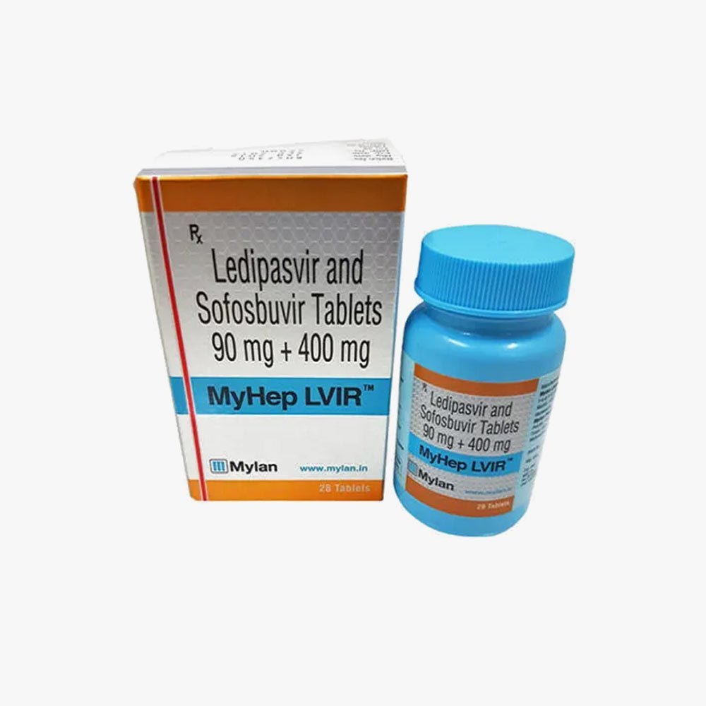Myhep Lvir Ledipasvir (90mg) + Sofosbuvir (400mg)  Tablet 