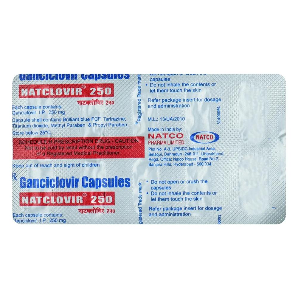 Natclovir  Ganciclovir  Capsule 250 MG 