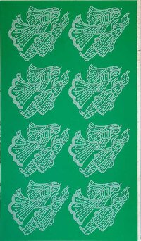 Hot Fix Designer Die Cutting Sheet - Color: Green