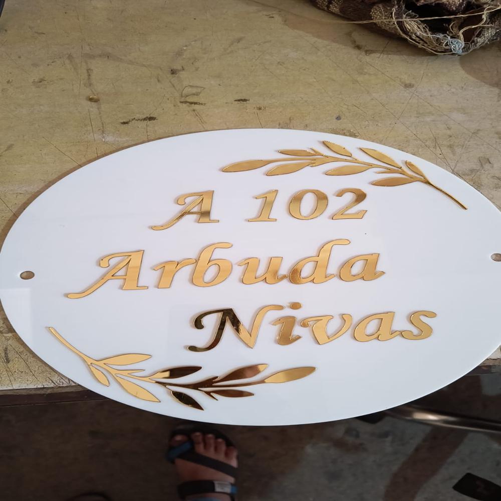 Indoor Acrylic Name Plate - Application: Sign Board