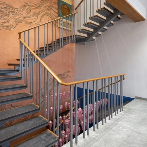 Mild Steel Plate Staircase - Application: Interior