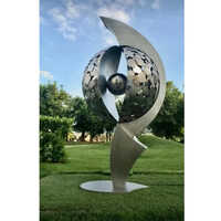 Silver Metal Sculpture - Features: Corrosion Resistance