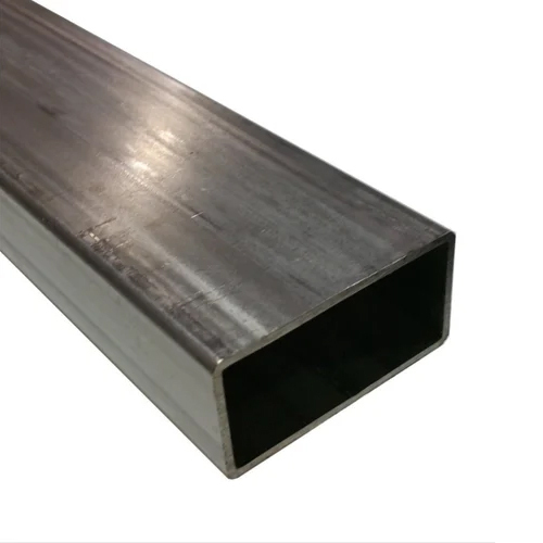 Rectangular Stainless Steel Construction Pipe - Color: Silver