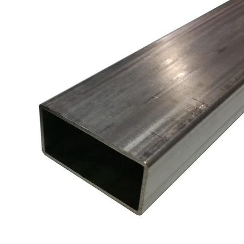 Rectangular Stainless Steel Construction Pipe - Color: Silver