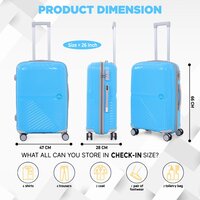 Sky blue 28 inch trolley bag