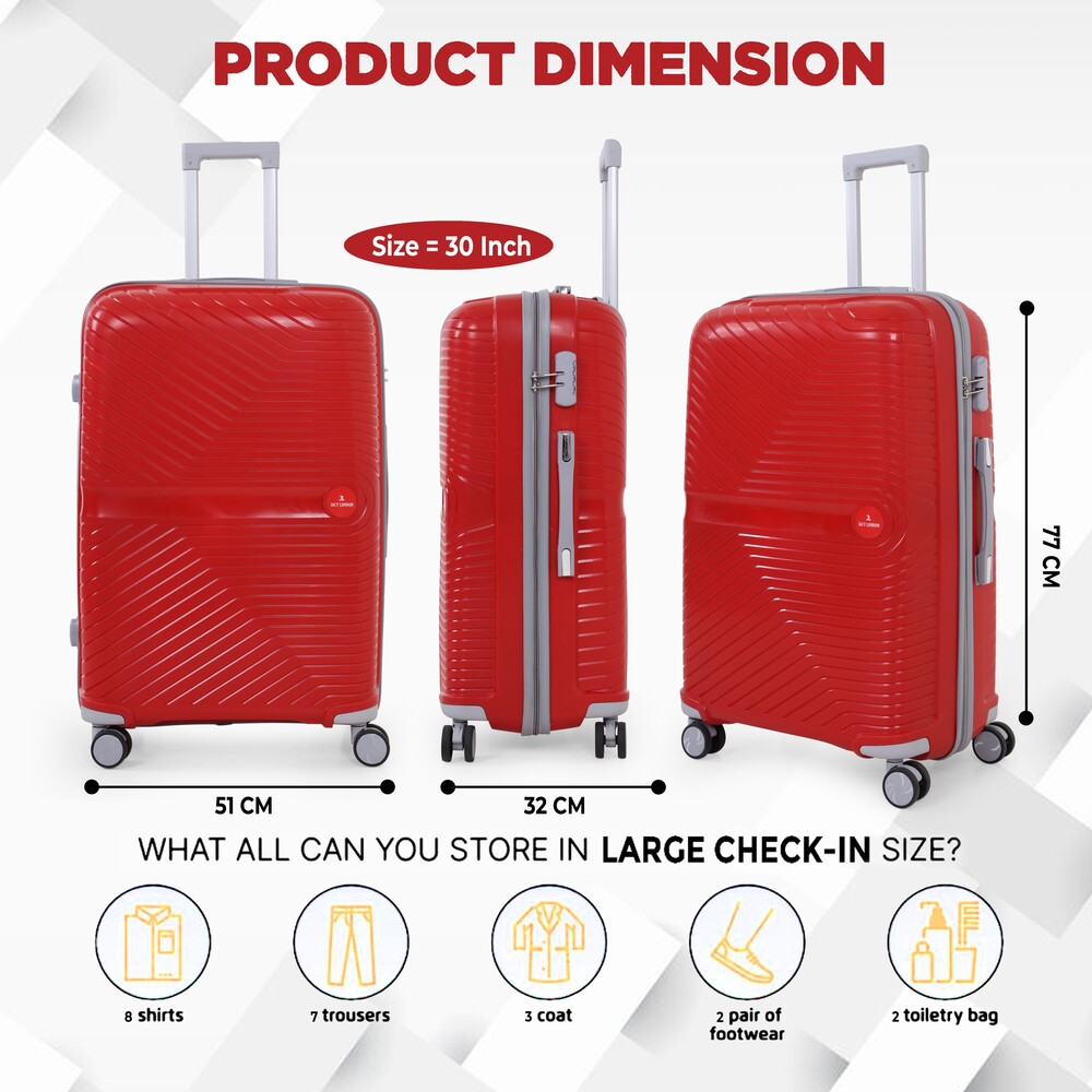 Red 28 inch trolley bag