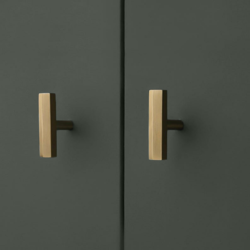 Equinox Knob | Kitchen Cabinet Knob | Drawer Knob | Dresser Knob | Cupboard Knob | Closet Knob | Furniture Knob | T-shape Hexagonal Knob - Color: Matte Gold