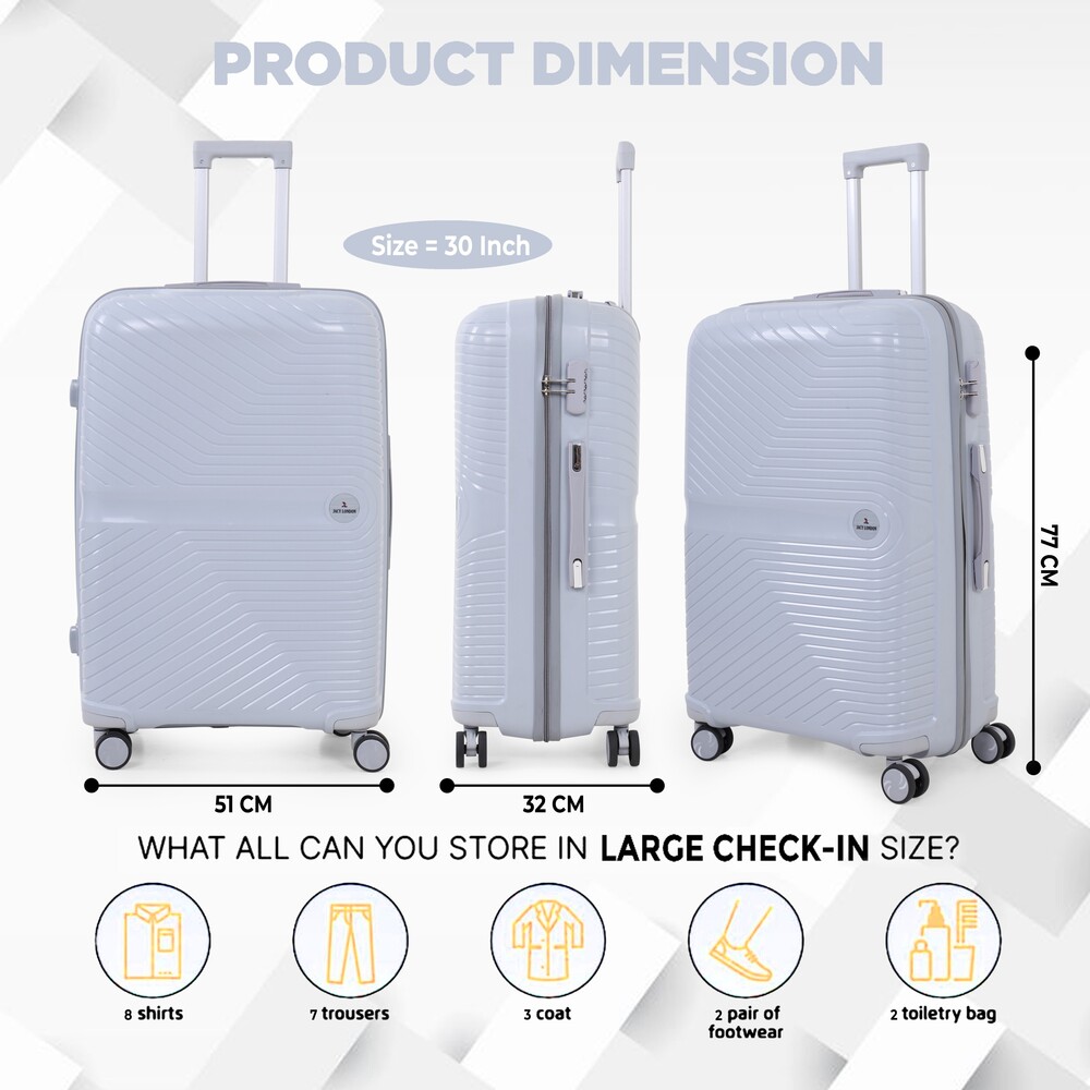 grey 28 inch trolley bag