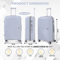 grey 28 inch trolley bag