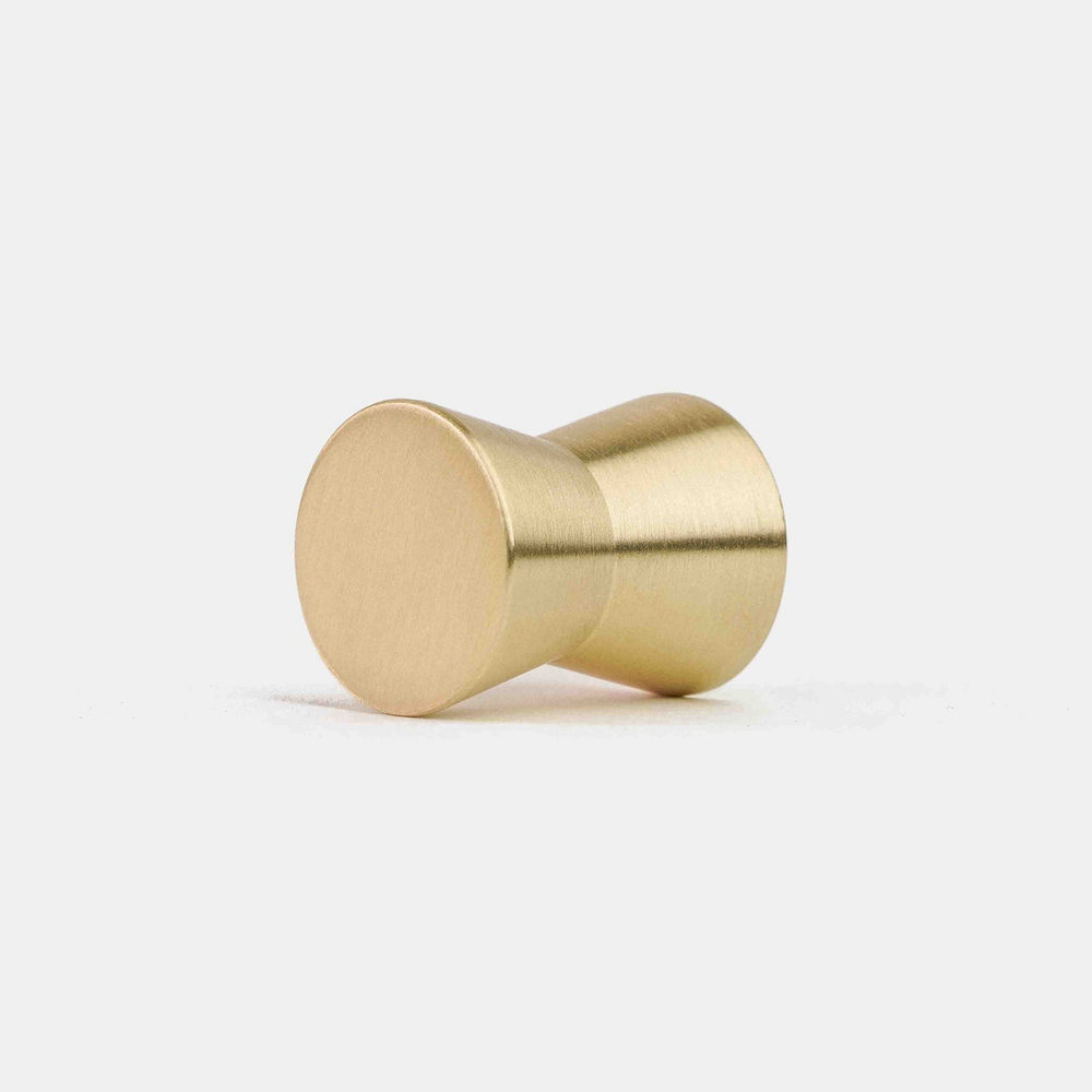 Lyric Knob | Round Knob | Circular Knob | Kitchen Cabinet Knob | Drawer Knob | Dresser Knob | Bathroom Knob | Wardrobe Knob | Tapered Knob - Color: Matte Gold