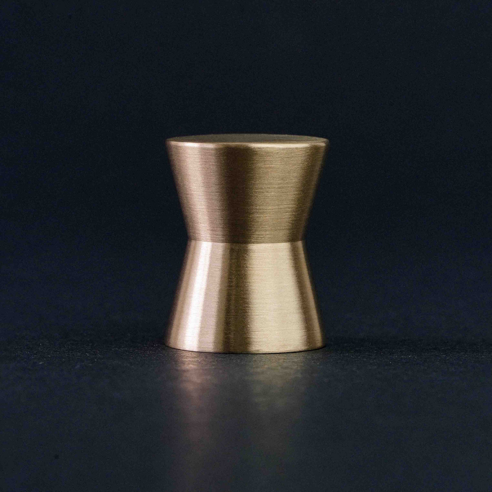 Lyric Knob | Round Knob | Circular Knob | Kitchen Cabinet Knob | Drawer Knob | Dresser Knob | Bathroom Knob | Wardrobe Knob | Tapered Knob - Color: Matte Gold