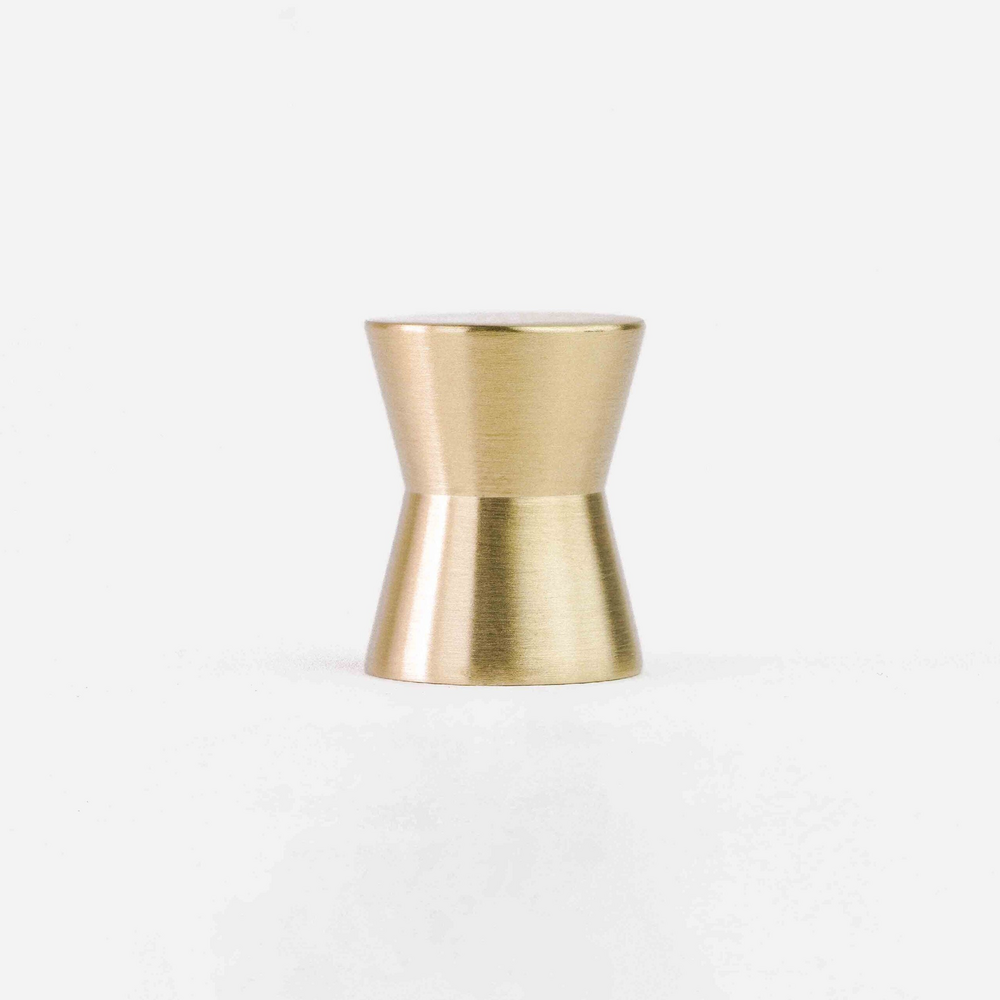 Lyric Knob | Round Knob | Circular Knob | Kitchen Cabinet Knob | Drawer Knob | Dresser Knob | Bathroom Knob | Wardrobe Knob | Tapered Knob - Color: Matte Gold