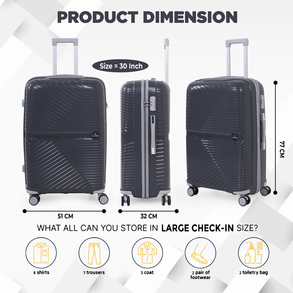 dark grey 28 inch trolley bag