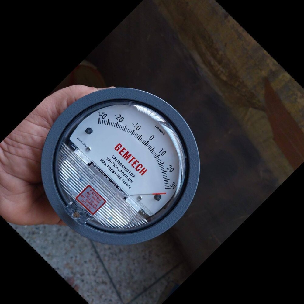 Gemtech Differential Pressure Gauge Range 30-0-30 Pascal - Accuracy: 2% (-Ha Model 1) Of Fs (3% (-Ha 1.5%) On -0