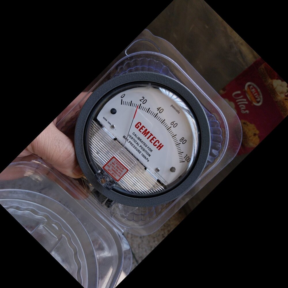 Gemtech Differential Pressure Gauge Range 30-0-30 Pascal - Accuracy: 2% (-Ha Model 1) Of Fs (3% (-Ha 1.5%) On -0