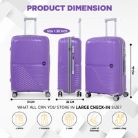 purple 28 inch trolley bag