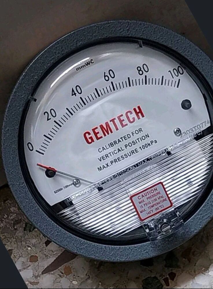 Gemtech_Differential Pressure Gauge In Hyderabad Telangana - Accuracy: 2% (-Ha Model 1) Of Fs (3% (-Ha 1.5%) On -0