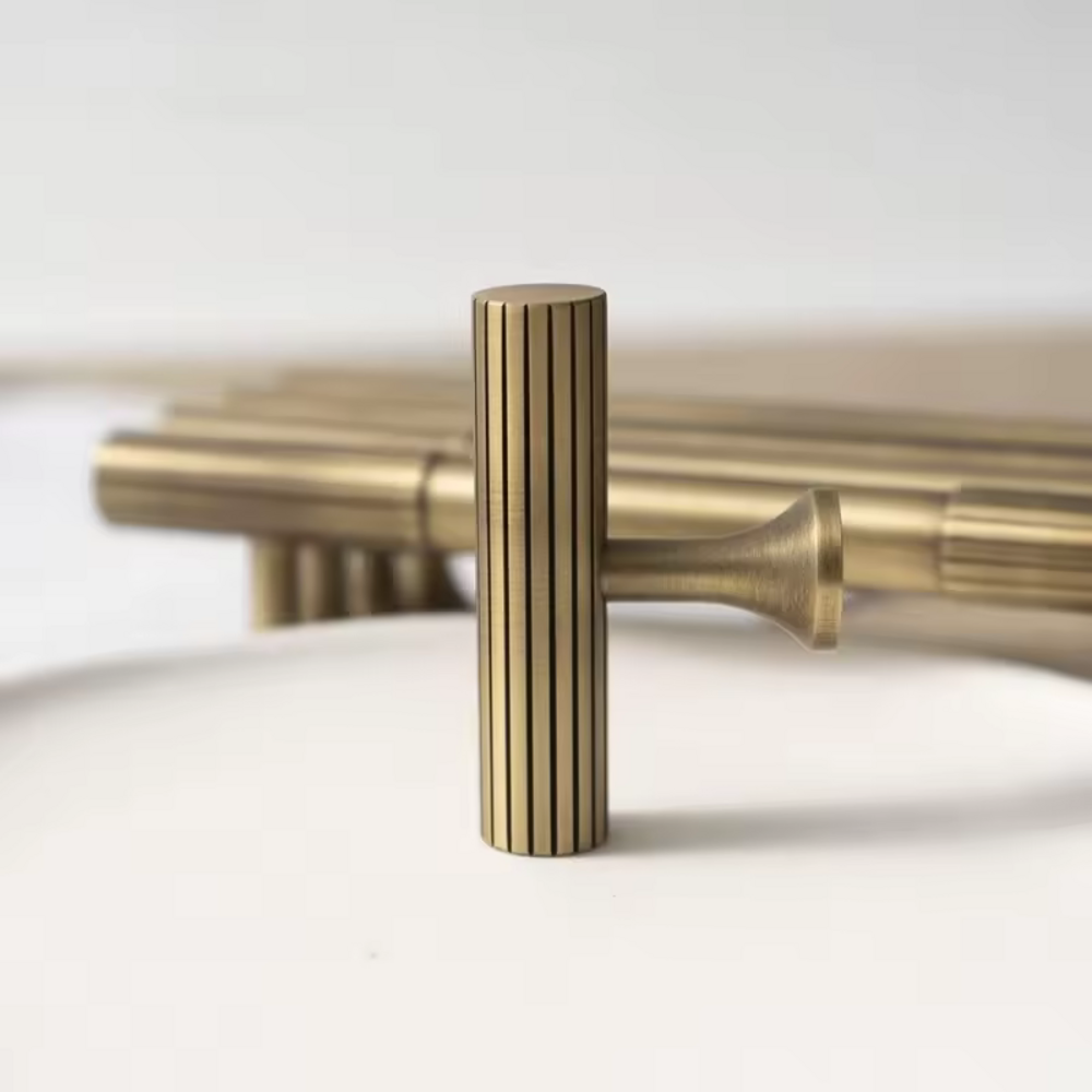 Celestara Stripe Knob | Kitchen Cabinet Knob | Drawer Knob | Dresser Knob | T-shape Knob | Circular Round Knob | Bathroom Knob | Wardrobe Knob