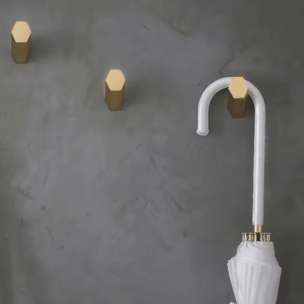 Terra Brass Hooks | Robe Hook | Kitchen Hook | Keys Hook | Nordic Clothes Hook | Decorative Hook - Application: Coat Hanging