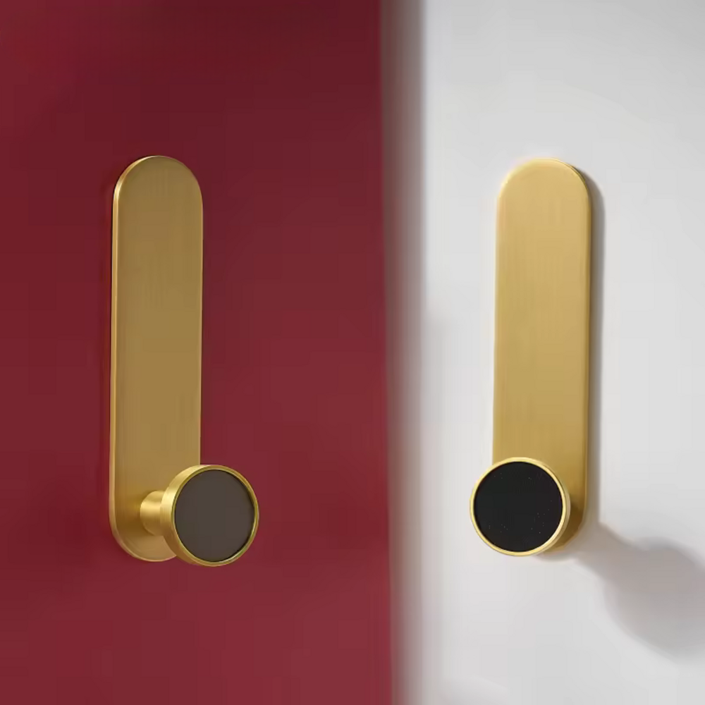 Maple Brass Hooks | Bathroom Hook | Kitchen Hook | Hallway Wall Hook | Coat Hook - Color: Matte Gold