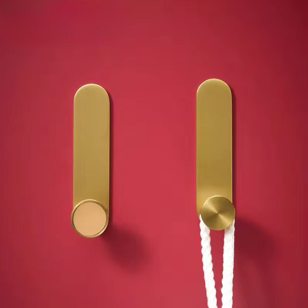 Maple Brass Hooks | Bathroom Hook | Kitchen Hook | Hallway Wall Hook | Coat Hook - Color: Matte Gold