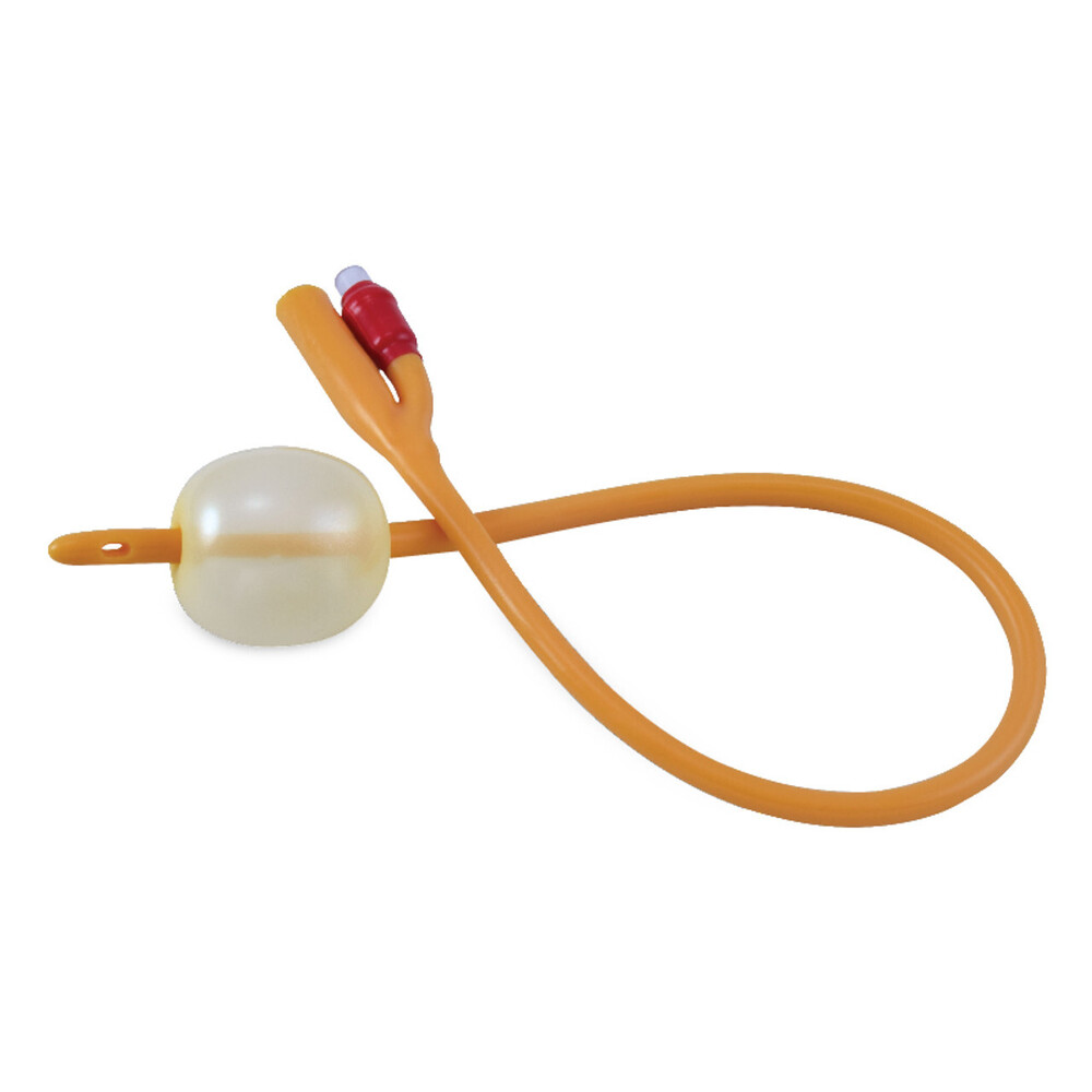 Foley Balloon Catheter - Rubber Material, Orange Color Code | Flexible Design For Easy Urinary Drainage, Infection-resistant