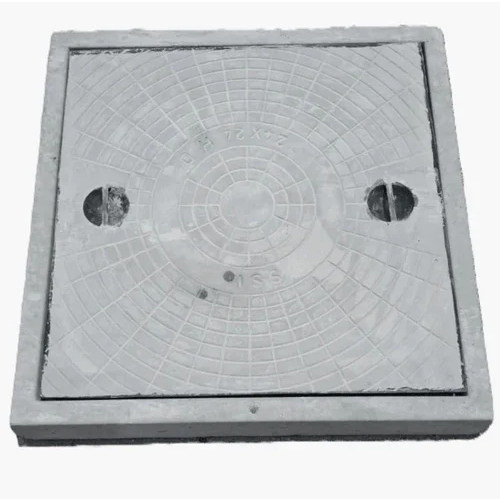 Square RCC Manhole Cover - Durable Concrete, 24x24mm Dimensions, Epoxy Coated | Ideal for Heavy-Duty Drainage Applications