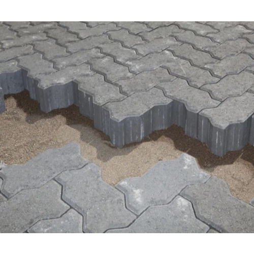 60Mm Interlocking Paver Block - Color: Grey