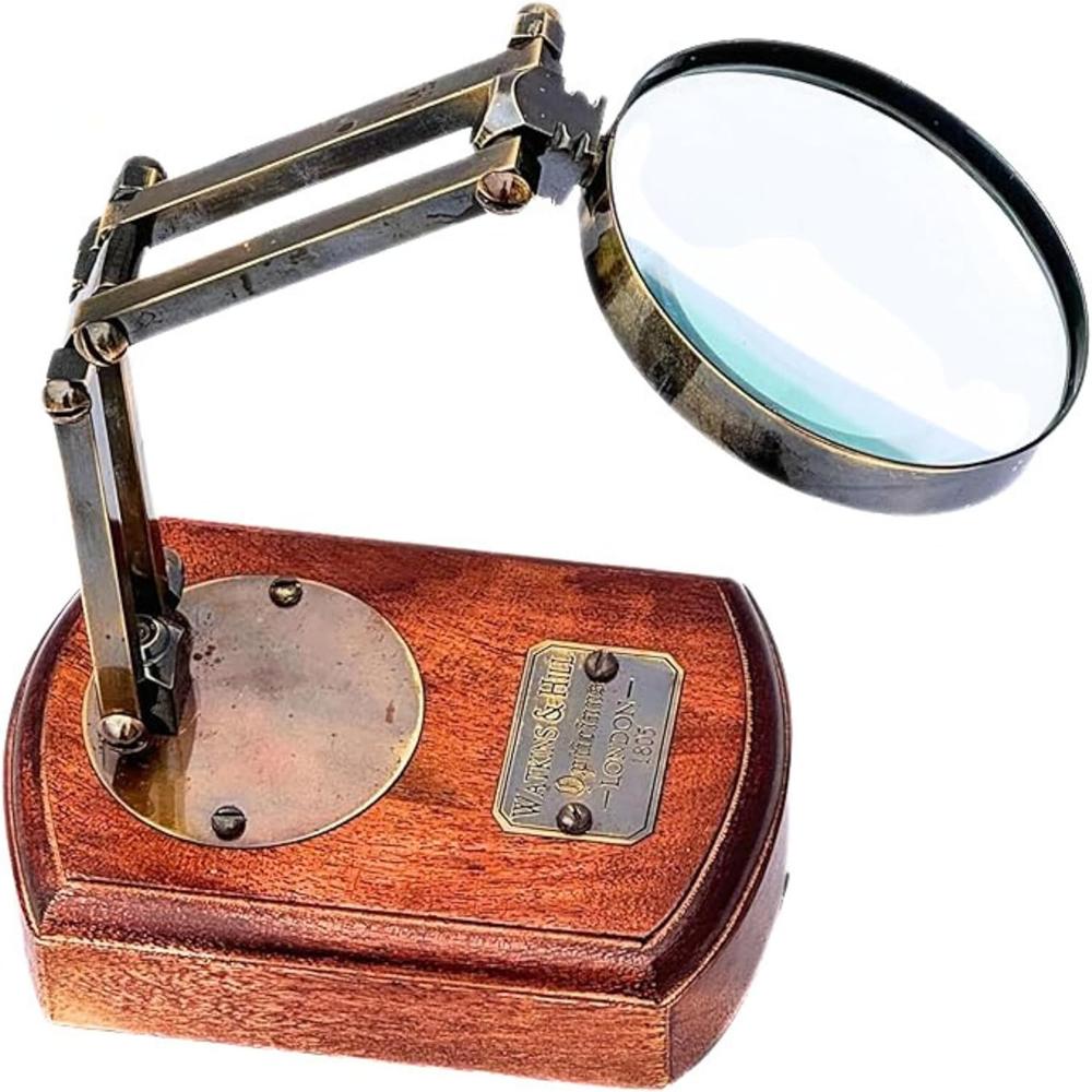 Antique Brass Victorian Magnifying Glass 