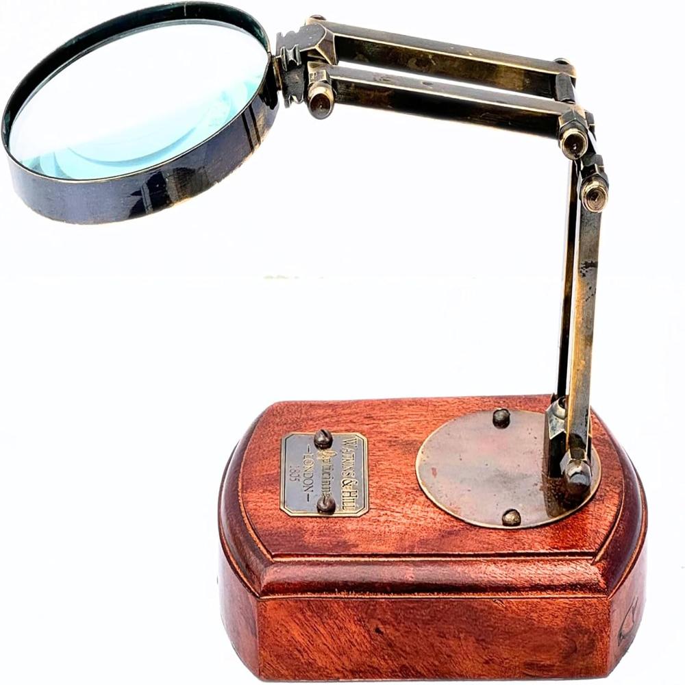 Antique Brass Victorian Magnifying Glass 
