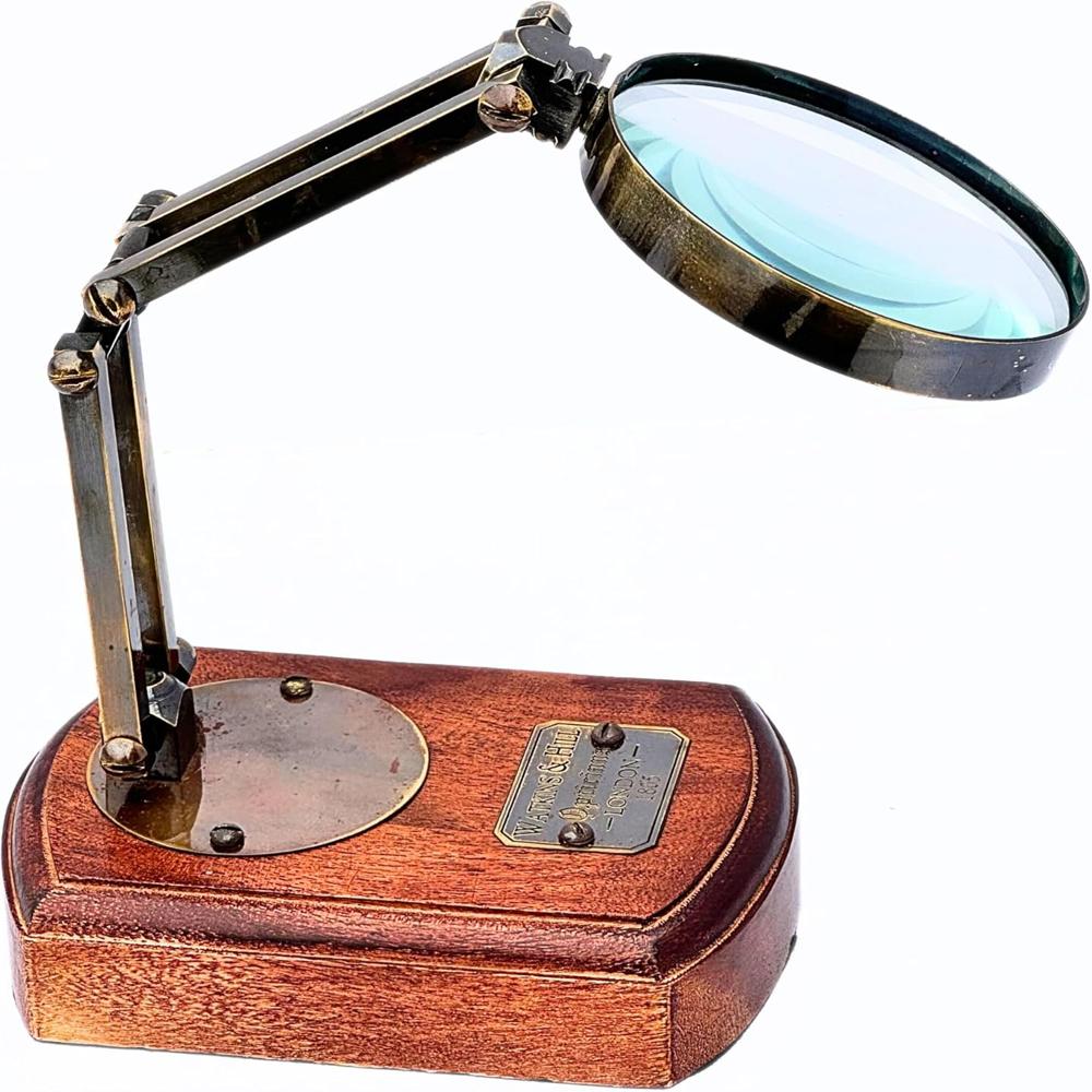 Antique Brass Victorian Magnifying Glass 