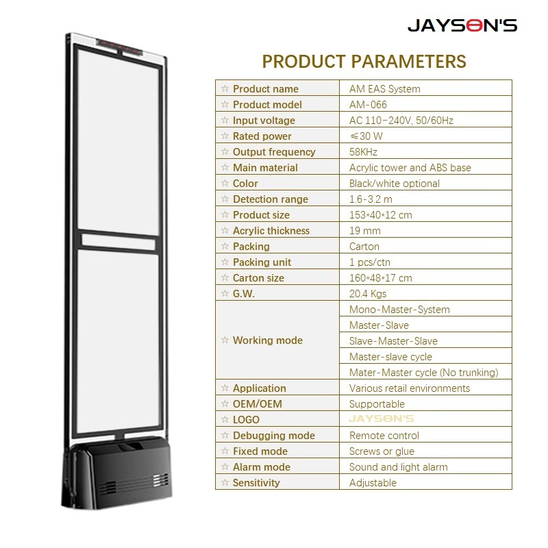EAS AM System Acrylic 2mtr Detection range