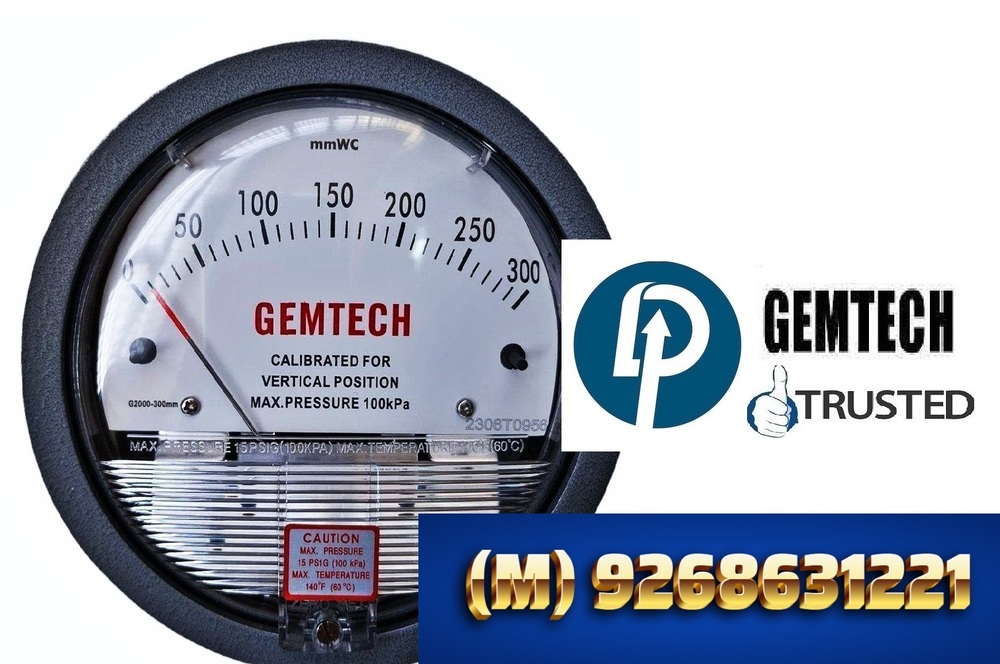 Popular GEMTECH Differential Pressure Gauge Dealers in Delhi NCR INDIA