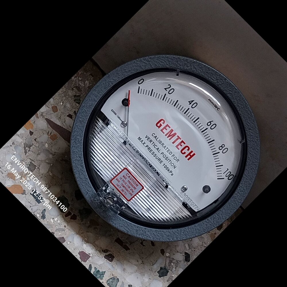 Gemtech_differential Pressure Gauge In Bhongaon Uttar Pradesh - Color: White / Black