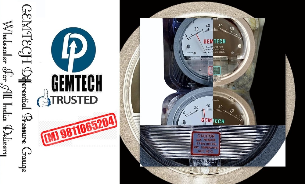 Gemtech Differential Pressure Gauges Distributors India for Dhule Maharashtra